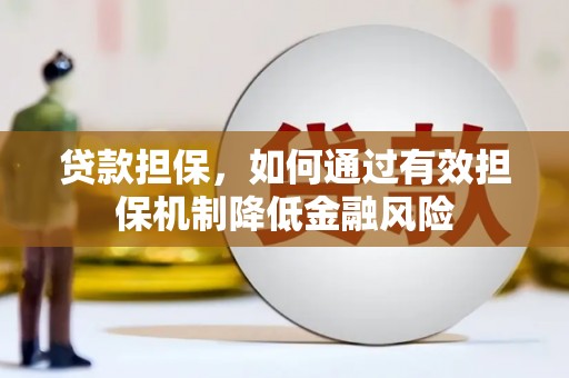 武昌贷款担保，如何通过有效担保机制降低金融风险