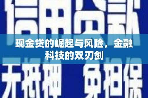 武昌现金贷的崛起与风险，金融科技的双刃剑
