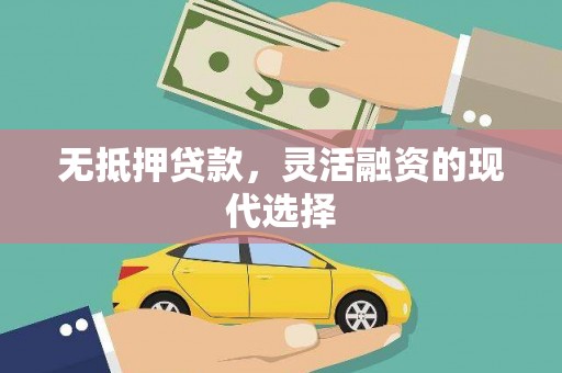 武昌无抵押贷款，灵活融资的现代选择