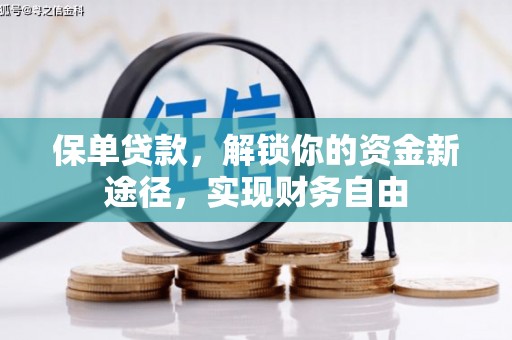 武昌保单贷款，解锁你的资金新途径，实现财务自由